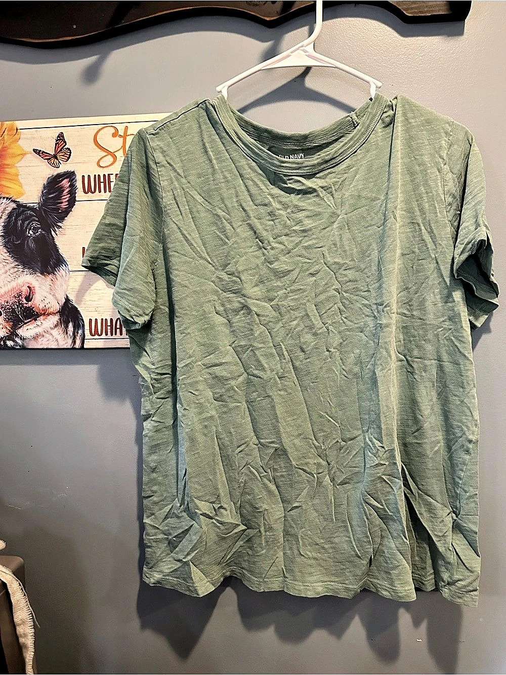 OLD NAVY EveryWear Crew-Neck T-Shirt Short Sleeve Green Large